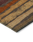 LOOMLAN Rugs Sylira Chocolate Washable Indoor-Outdoor Rug