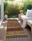 LOOMLAN Rugs Sylira Chocolate Washable Indoor-Outdoor Rug