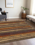 LOOMLAN Rugs Sylira Chocolate Washable Indoor-Outdoor Rug