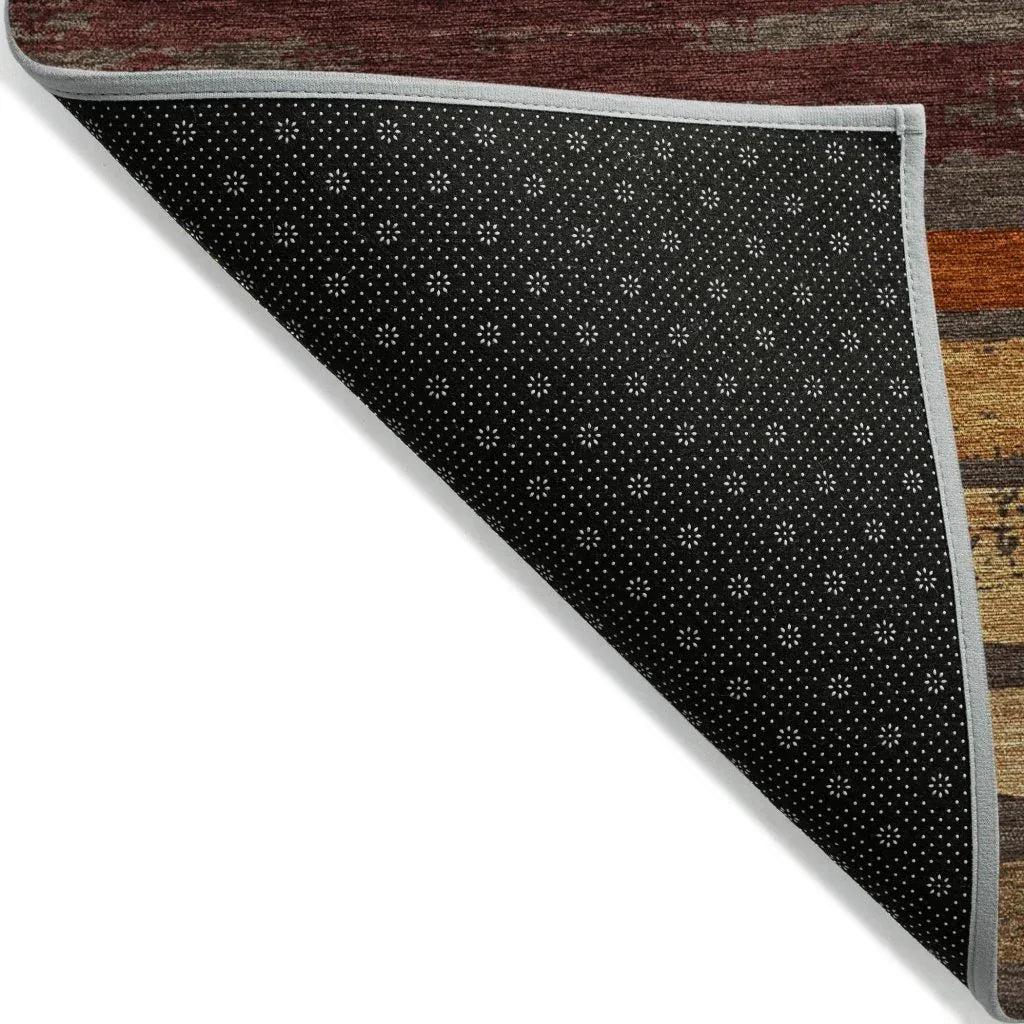 LOOMLAN Rugs Sylira Chocolate Washable Indoor-Outdoor Rug