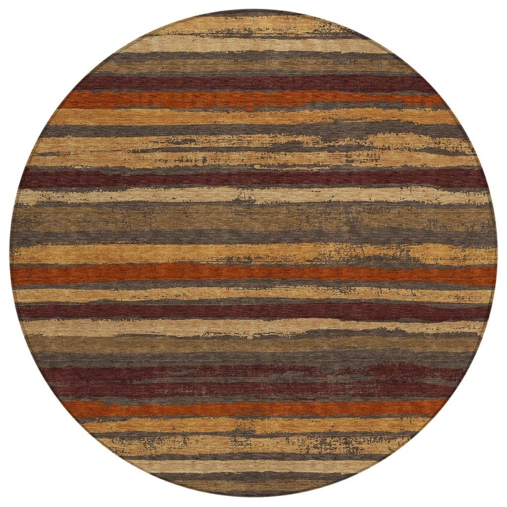 LOOMLAN Rugs Sylira Chocolate Washable Indoor-Outdoor Rug