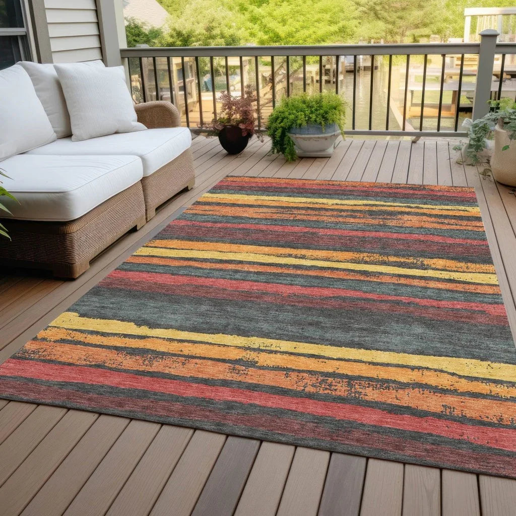 LOOMLAN Rugs Sylira Granite Washable Indoor-Outdoor Rug