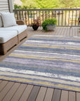 LOOMLAN Rugs Sylira Purple Washable Indoor-Outdoor Rug