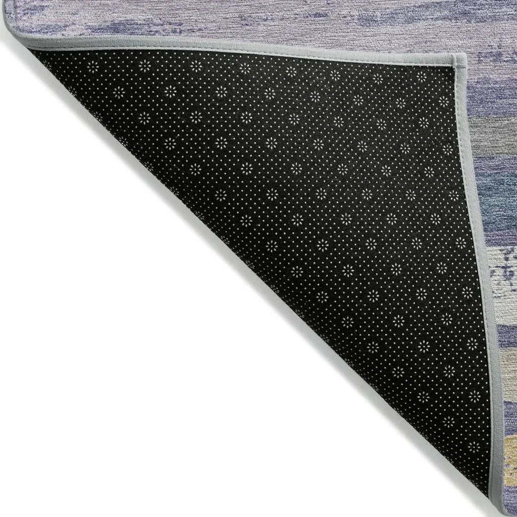 LOOMLAN Rugs Sylira Purple Washable Indoor-Outdoor Rug