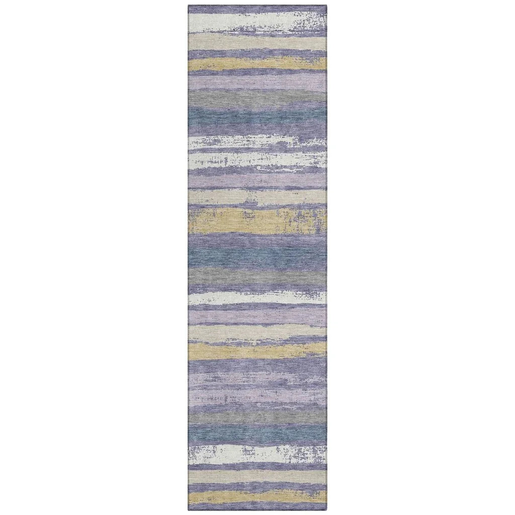 LOOMLAN Rugs Sylira Purple Washable Indoor-Outdoor Rug