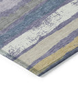 LOOMLAN Rugs Sylira Purple Washable Indoor-Outdoor Rug