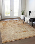 LOOMLAN Rugs Sylvaine Orange Washable Indoor-Outdoor Rug