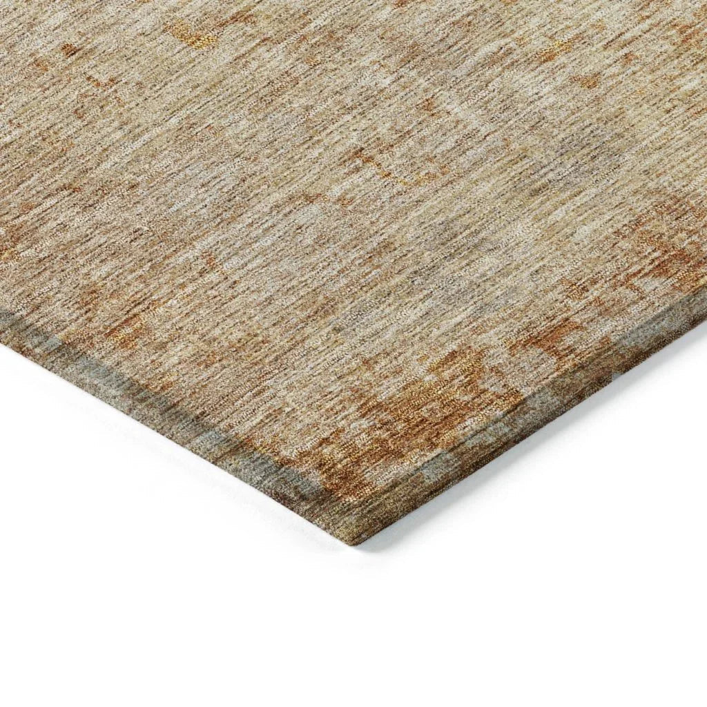 LOOMLAN Rugs Sylvaine Orange Washable Indoor-Outdoor Rug
