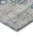 LOOMLAN Rugs Sylvia Blue Washable Indoor-Outdoor Rug
