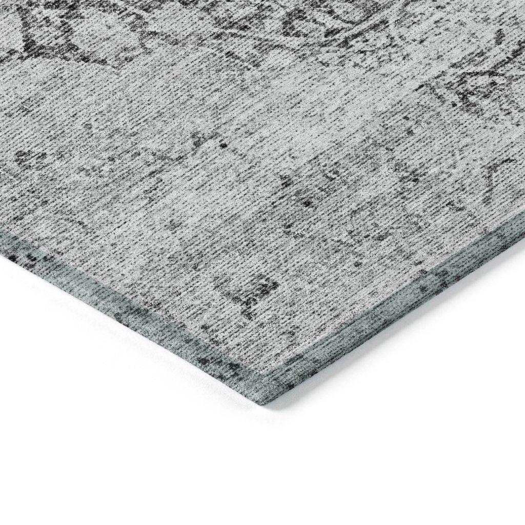 LOOMLAN Rugs Sylvia Gray Washable Indoor-Outdoor Rug