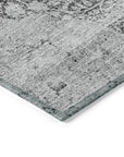 LOOMLAN Rugs Sylvia Gray Washable Indoor-Outdoor Rug