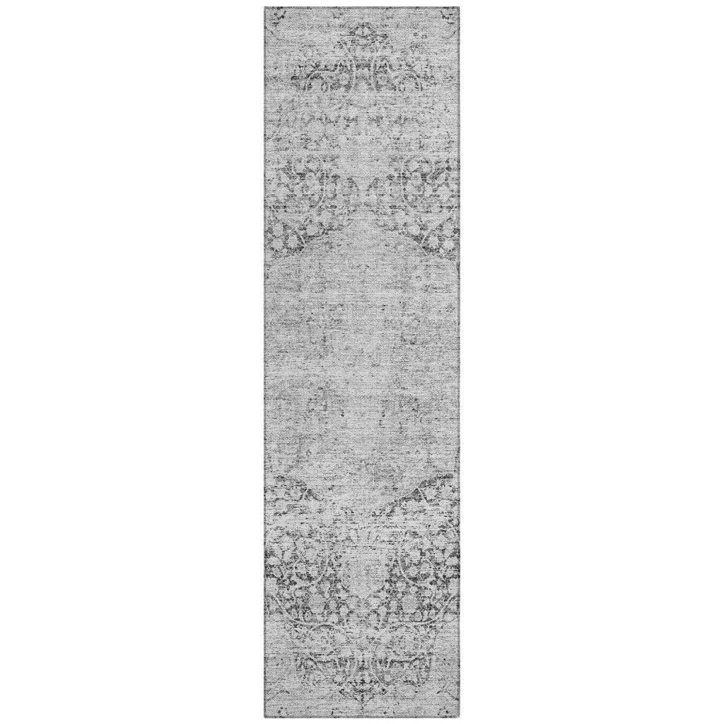 LOOMLAN Rugs Sylvia Gray Washable Indoor-Outdoor Rug