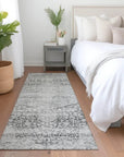 LOOMLAN Rugs Sylvia Gray Washable Indoor-Outdoor Rug