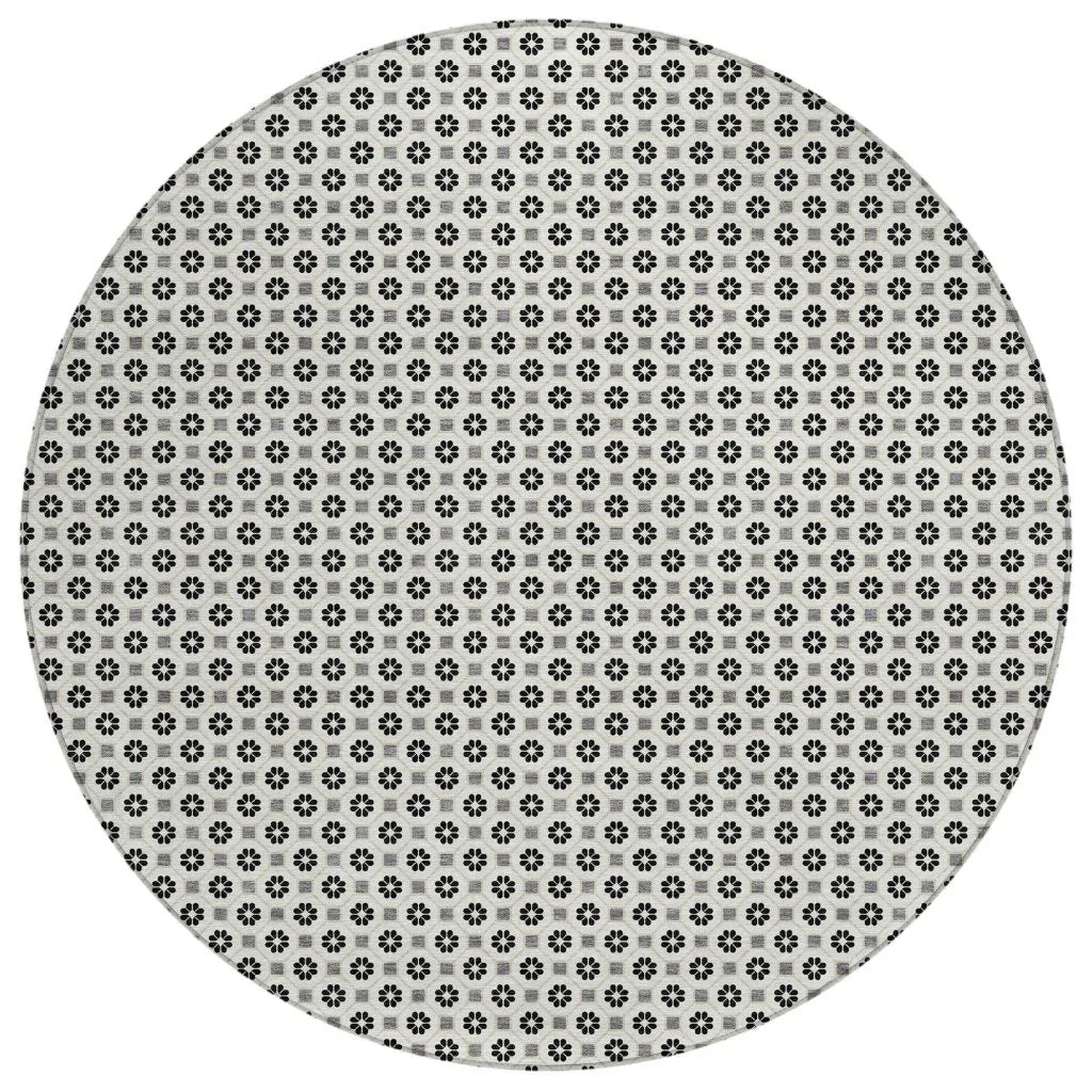 LOOMLAN Rugs Symara Ivory Washable Indoor-Outdoor Rug