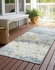 LOOMLAN Rugs Talia Blue Washable Indoor-Outdoor Rug