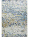 LOOMLAN Rugs Talia Blue Washable Indoor-Outdoor Rug
