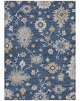 LOOMLAN Rugs Talitha Blue Washable Indoor-Outdoor Rug