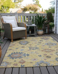 LOOMLAN Rugs Talitha Gold Washable Indoor-Outdoor Rug
