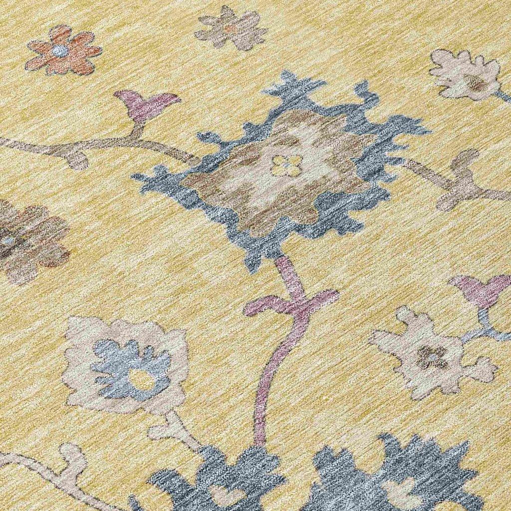LOOMLAN Rugs Talitha Gold Washable Indoor-Outdoor Rug