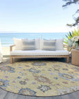 LOOMLAN Rugs Talitha Gold Washable Indoor-Outdoor Rug