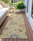 LOOMLAN Rugs Talitha Gold Washable Indoor-Outdoor Rug