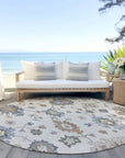 LOOMLAN Rugs Talitha Ivory Washable Indoor-Outdoor Rug