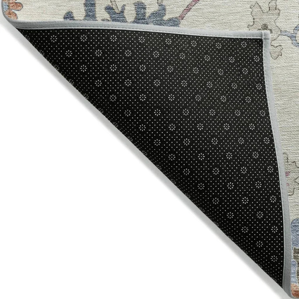 LOOMLAN Rugs Talitha Ivory Washable Indoor-Outdoor Rug