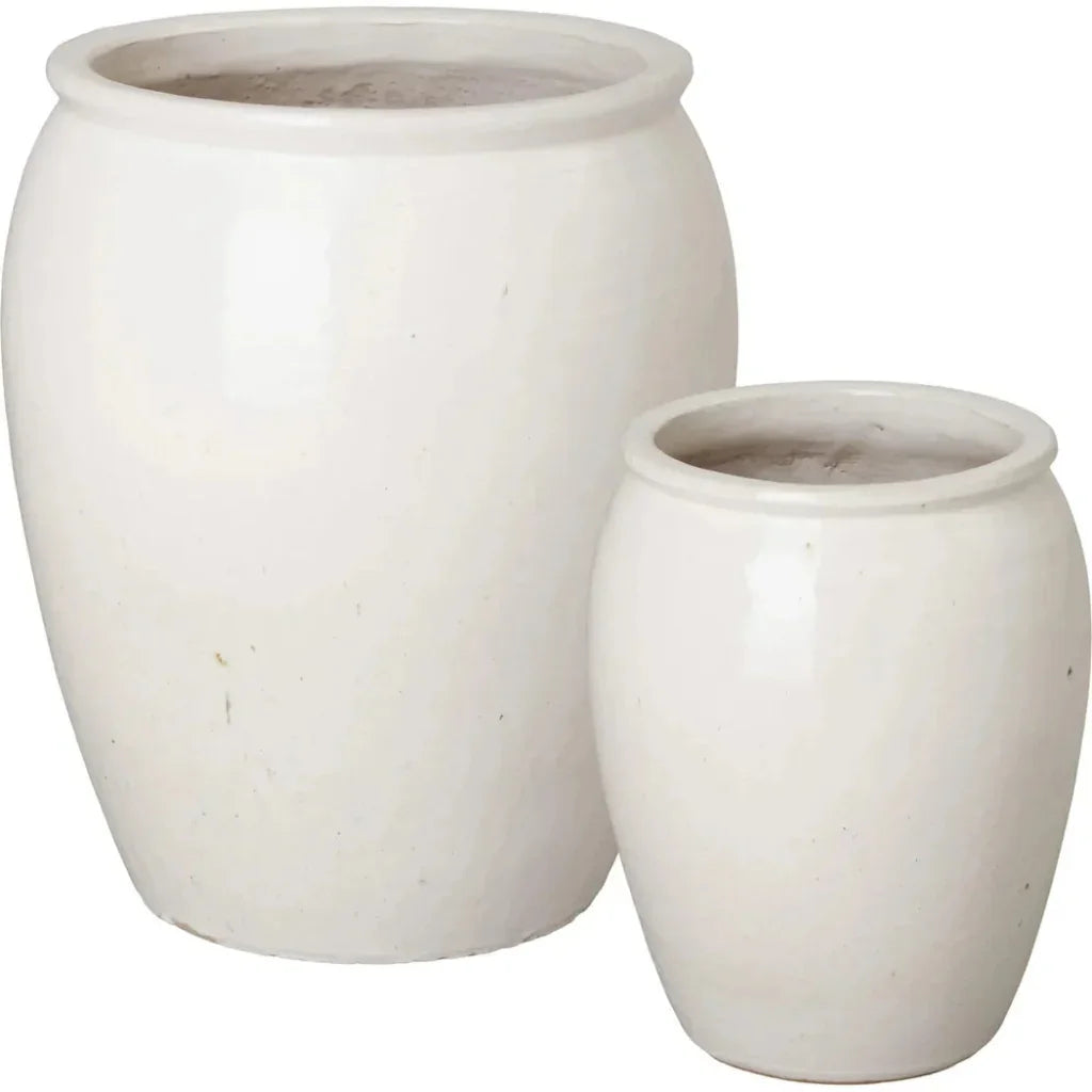 Emissary Tall Round Ceramic Planter