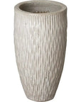 Emissary Tall Round Textured Ceramic Pot