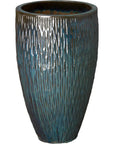 Emissary Tall Round Textured Ceramic Pot