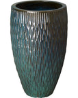 Emissary Tall Round Textured Ceramic Pot