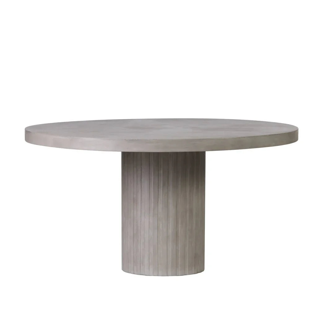 Tama Concrete Round Patio Dining Table - LOOMLAN - Seasonal Living - Outdoor Dining Tables