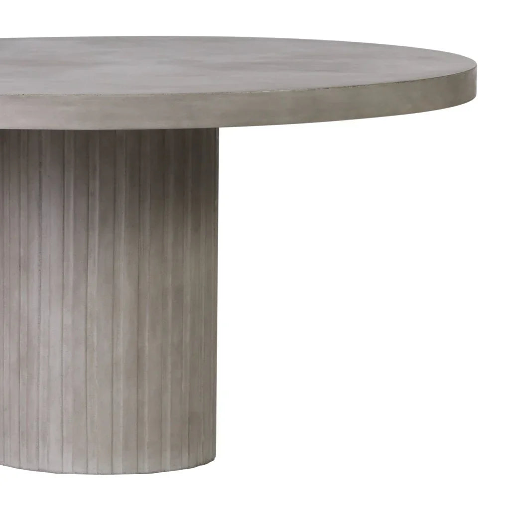 Tama Concrete Round Patio Dining Table - LOOMLAN - Seasonal Living - Outdoor Dining Tables