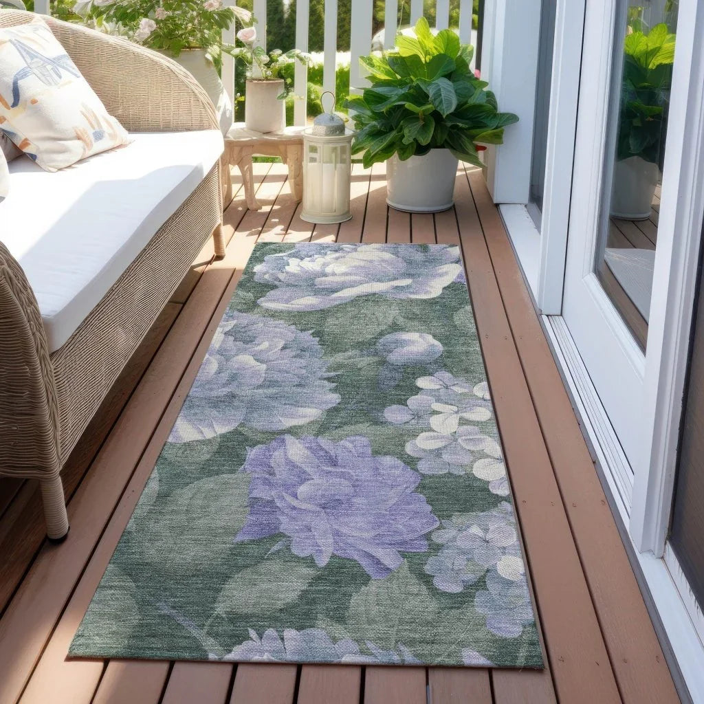 LOOMLAN Rugs Tanarra Purple Washable Indoor-Outdoor Rug