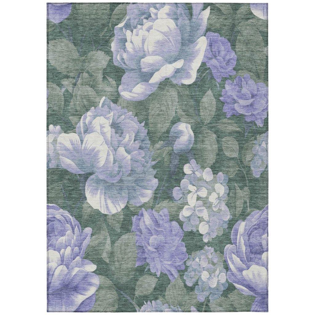 LOOMLAN Rugs Tanarra Purple Washable Indoor-Outdoor Rug