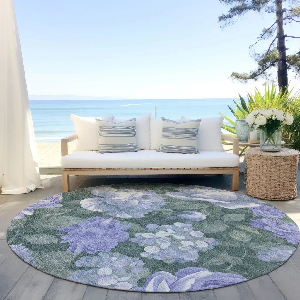 LOOMLAN Rugs Tanarra Purple Washable Indoor-Outdoor Rug