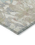 LOOMLAN Rugs Taniska Ivory Washable Indoor-Outdoor Rug