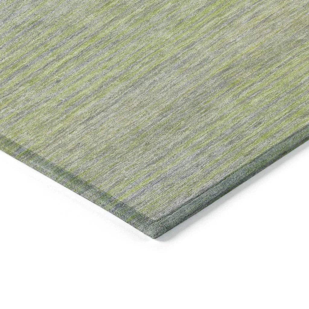 LOOMLAN Rugs Tanoura Green Washable Indoor-Outdoor Rug