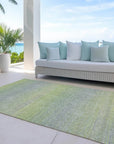 LOOMLAN Rugs Tanoura Green Washable Indoor-Outdoor Rug