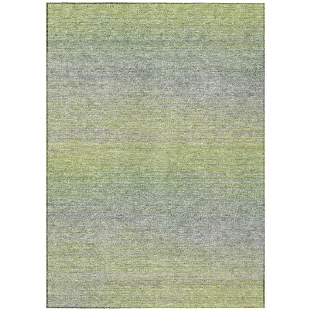LOOMLAN Rugs Tanoura Green Washable Indoor-Outdoor Rug