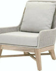 Tapestry Outdoor Club Chair Taupe & White Rope and Teak - LOOMLAN - Essentials For Living - Outdoor Lounge Chairs
