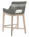 Tapestry Outdoor Counter Stool Teak Wood and Dove Rope - LOOMLAN - Essentials For Living - Outdoor Counter Stools