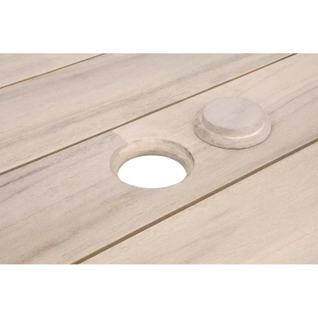 Teak Round Dining Table Outdoor Use Carmel Collection - LOOMLAN - Essentials For Living - Outdoor Dining Tables