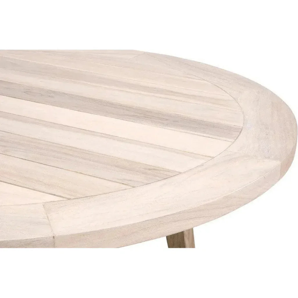 Teak Round Dining Table Outdoor Use Carmel Collection - LOOMLAN - Essentials For Living - Outdoor Dining Tables