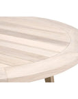 Teak Round Dining Table Outdoor Use Carmel Collection - LOOMLAN - Essentials For Living - Outdoor Dining Tables