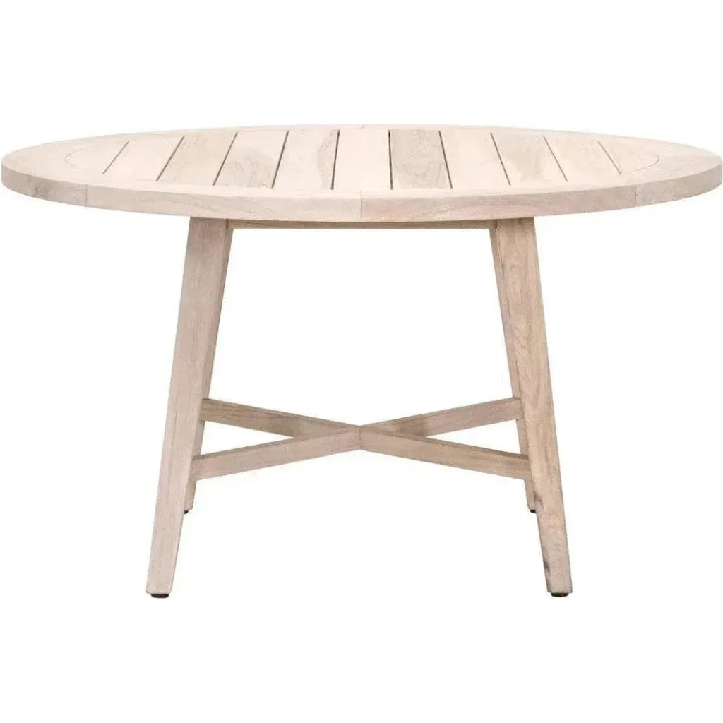 Teak Round Dining Table Outdoor Use Carmel Collection - LOOMLAN - Essentials For Living - Outdoor Dining Tables