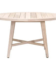 Teak Round Dining Table Outdoor Use Carmel Collection - LOOMLAN - Essentials For Living - Outdoor Dining Tables