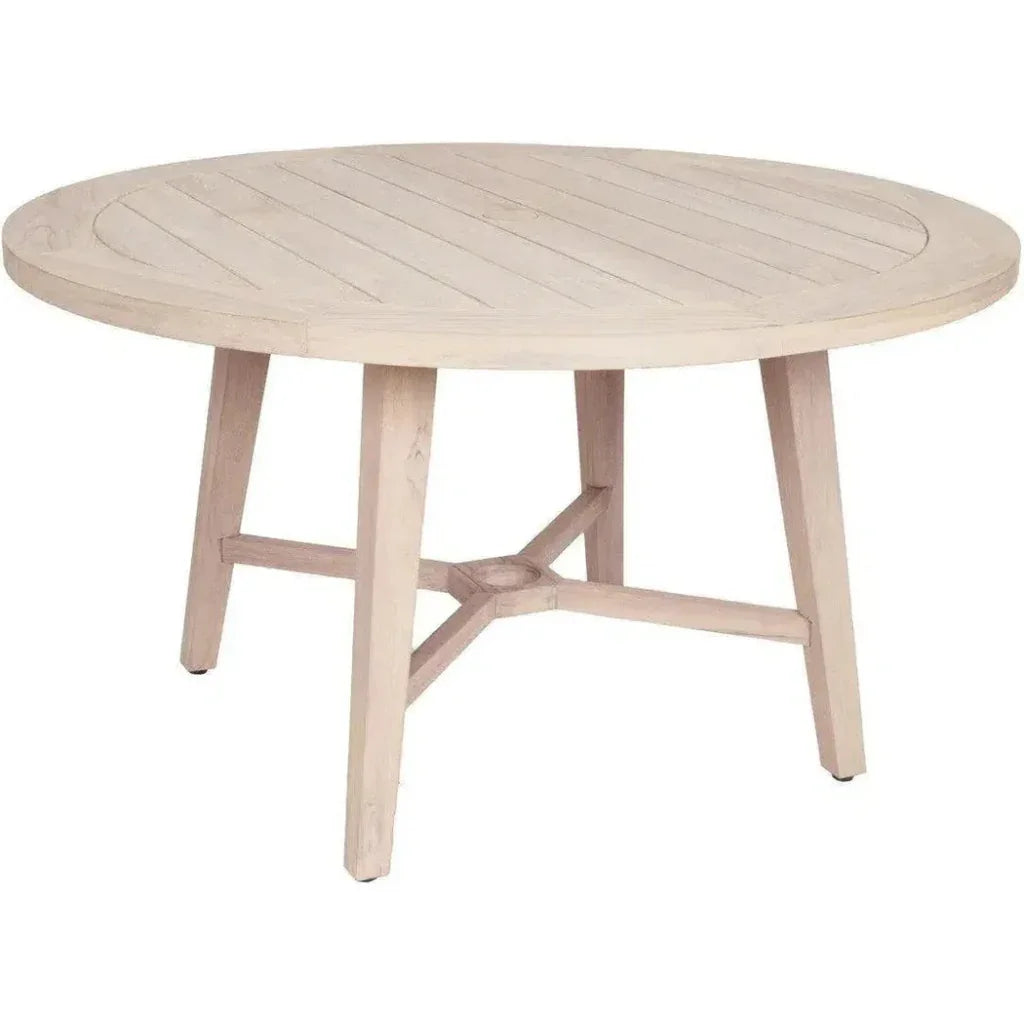 Teak Round Dining Table Outdoor Use Carmel Collection - LOOMLAN - Essentials For Living - Outdoor Dining Tables