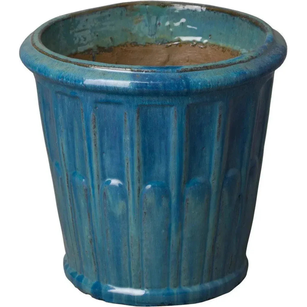 Emissary Teal Round Pot