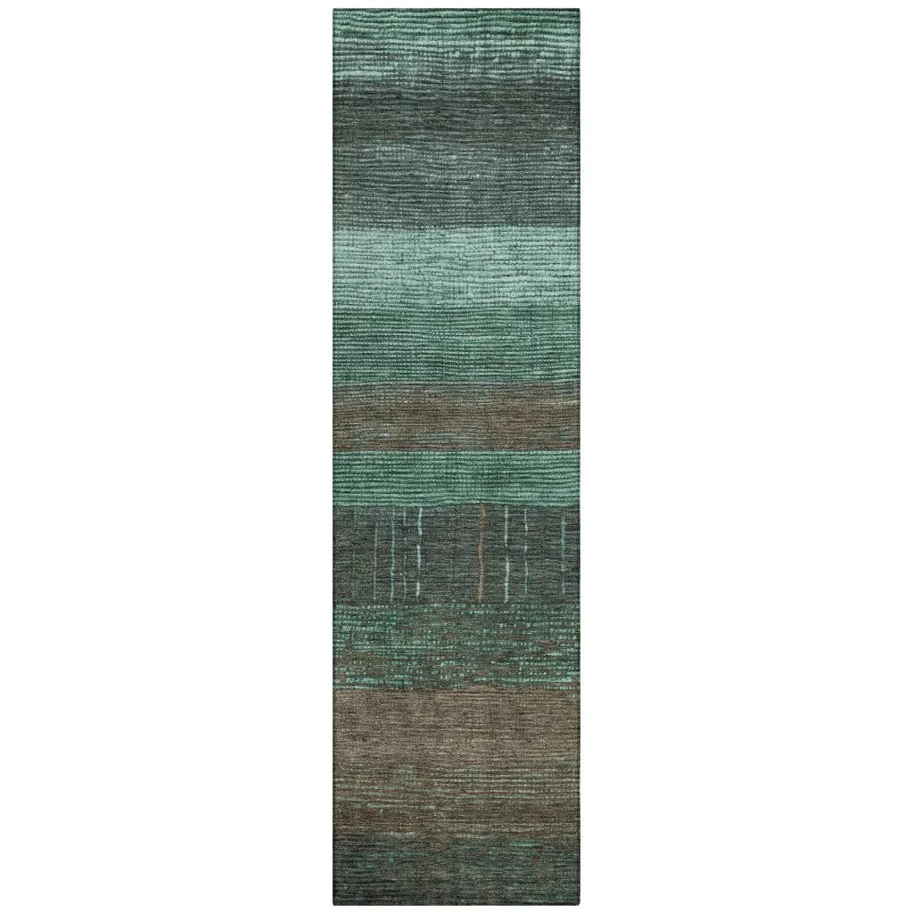 LOOMLAN Rugs Tembira Teal Washable Indoor-Outdoor Rug